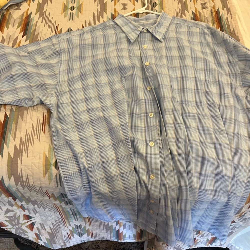 Van Heusen Light Blue Checkered Shirt